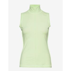 NWT Ganni Patina Green Sleeveless Mock Neck Tank Top Women's Size Small